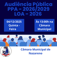 Audiência Pública LOA 2026 e PPA 2026-2029